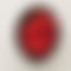 Grosse perles rouges en acrylique - lot de 10 -