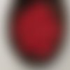 Boutons résine rouge bordés noir - lot de 43 -