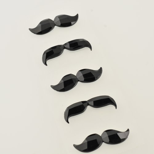 5 moustaches résine autocollants