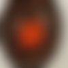 10 perles magiques rondes orange 10 mm