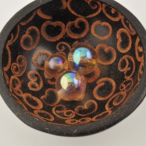 Perles translucides rondes 17 et 13 mm