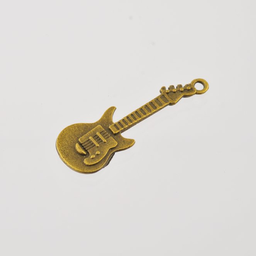 Breloque guitare bronze de 35 mm