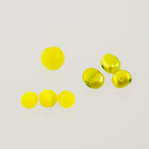 7 perles jaune et anis