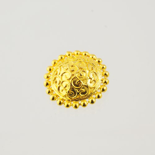 Bouton doré vintage à anneau 27 mm