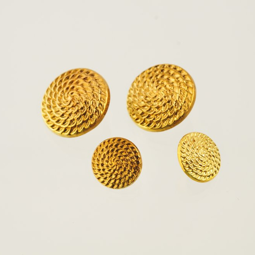 4 boutons dorés vintage 18 mm