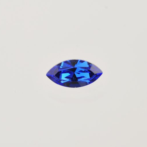 Navette cristal 10 x 5 mm bleue