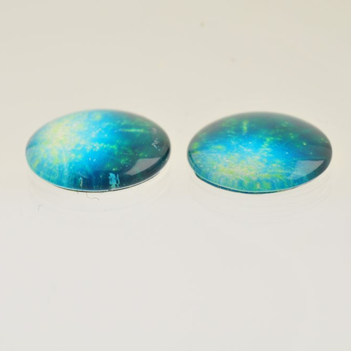 Cabochons ronds verre image colorée