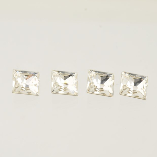 4 cabochons cristal carrés 10 mm
