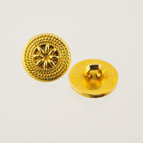 8 boutons dorés vintage 12 et 16 mm