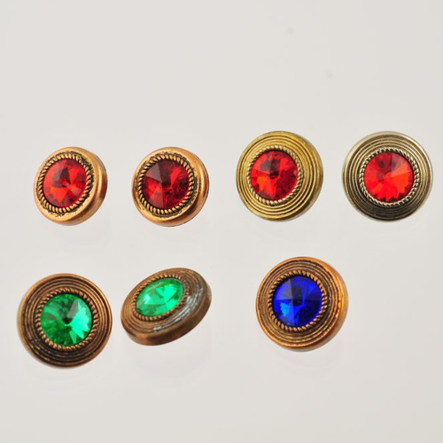 7 boutons colorés 13 mm et 15 mm