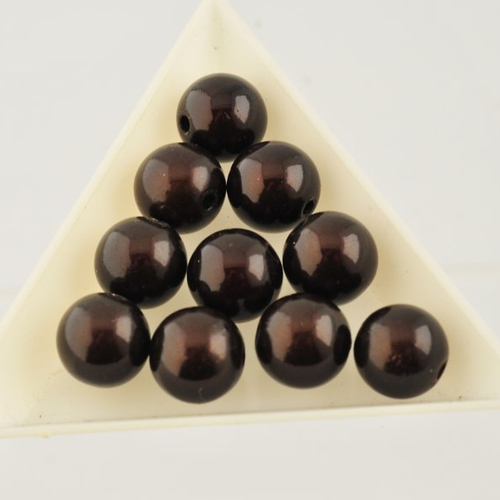 10 perles magiques marron 12 mm