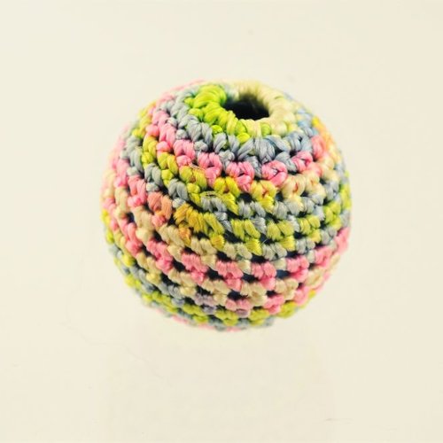 Perle crochet couleur pastel 25 mm