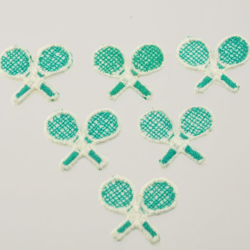 6 stickers raquettes de tennis à repasser