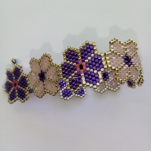 Bracelet  collection " c'est toujours le printemps " tissage perles miyuki  bijoux femme