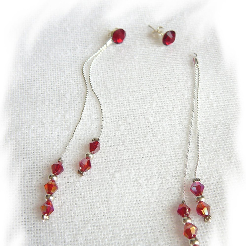 2 paires de boucles d'oreilles  en 1 !