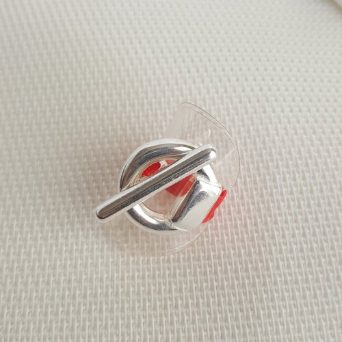 Bague  fermoir t plaqué argent