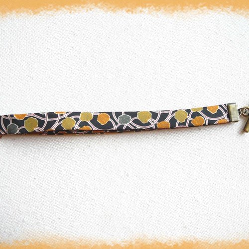 Bracelet biais fermoir bronze