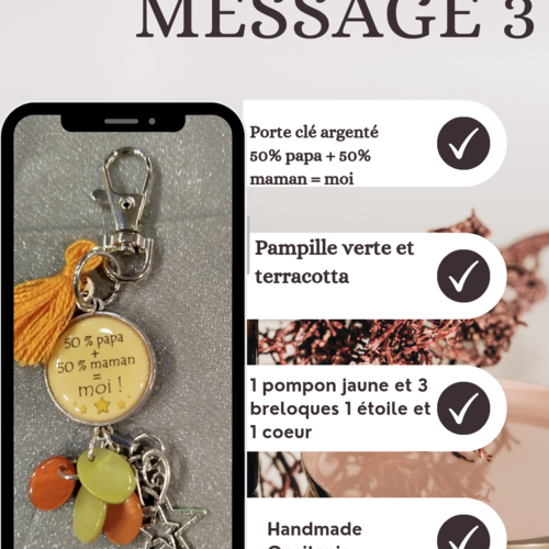 Porte clé message 2