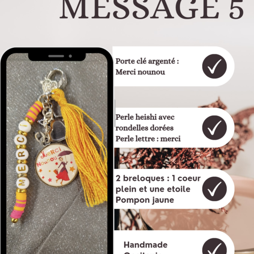 Porte clé message 5