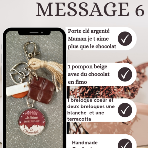 Porte clé message 6