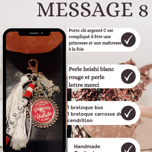 Porte clé message 8