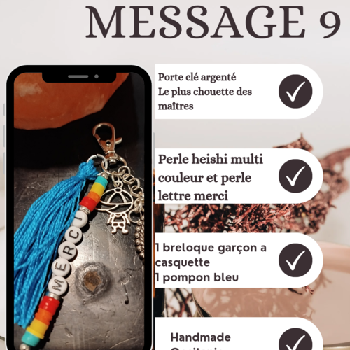 Porte clé message 9