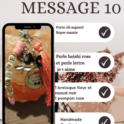 Porte clé message 10
