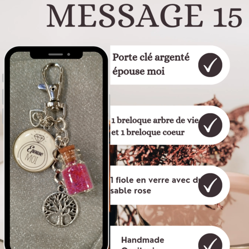 Porte clé message 15