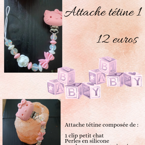 Attache tétine chat