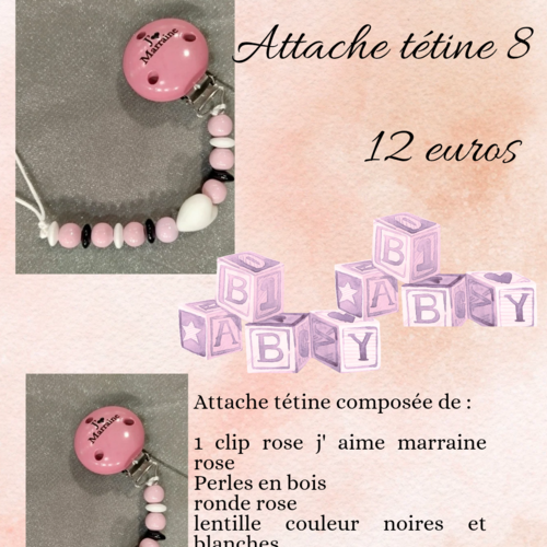 Attache tétine marraine