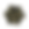 X20 perles métal ronde boule bronze a pois antique 9x7mm (173c)