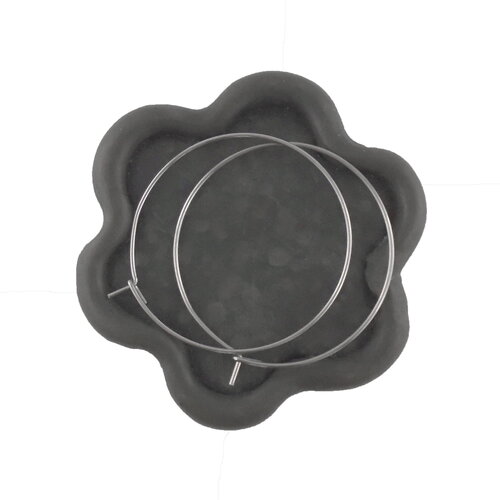 X20 anneaux créole acier inoxydable argent mat  30mm (45e)