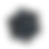 X50 perle  en verre craquelé noir transparent 6mm (60c)