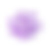 X50 perle ronde en verre craquelé violet 6mm (06c)