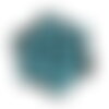 Fil de 37 perles rondes en bleu turquoise 10mm veine noir (53c)