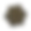 X50 perle ronde rayée lanterne boule  métal  bronze  4x5mm (152c)