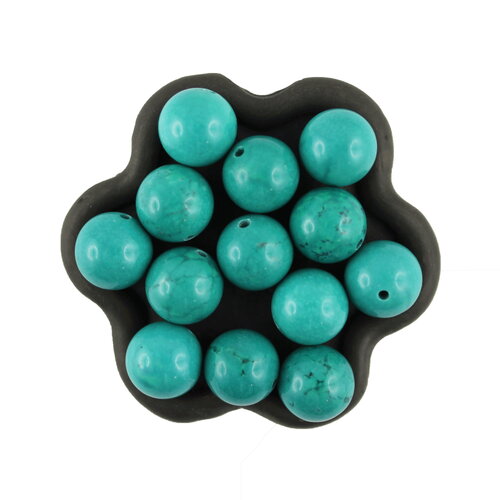 25 perles rondes turquoise pierre naturelle  10mm (53c)