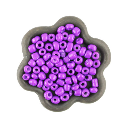 40grs perles de rocaille violet opaque 4mm (23c)