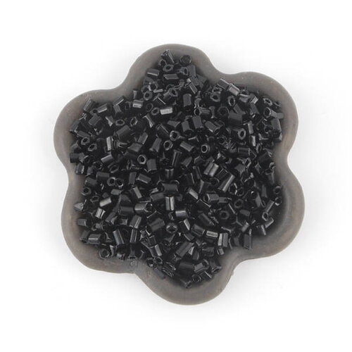 40grs perles de rocaille noires 2.5x2mm  (21c)
