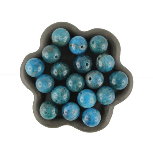 X30 perles apatite  turquoise 8mm   (34ck)