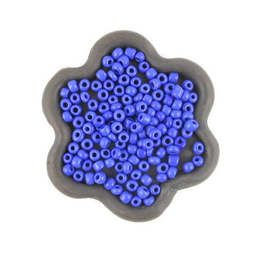 40grs perles de rocaille bleues 3mm (12c)