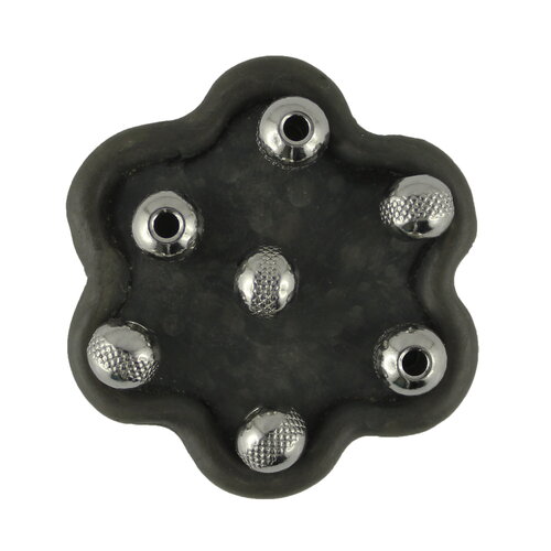 X1 perle 8mm gravé acier inoxydable rondes  (194c)