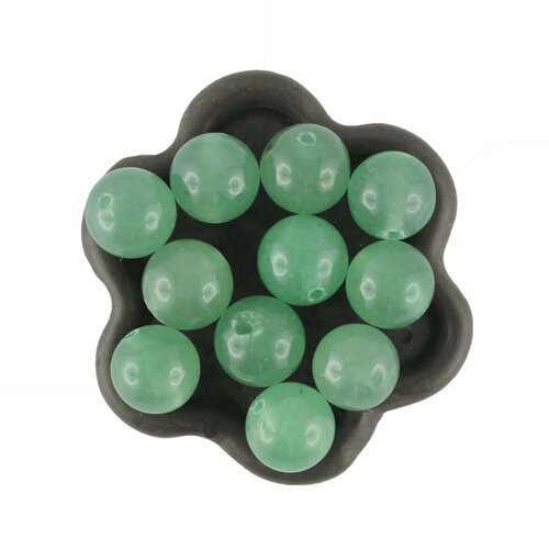 X30 perles rondes vertes aventurine 10mm (39ck)