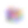 X20 perles multicolores rectangulaires en résine 14x6mm (26c)