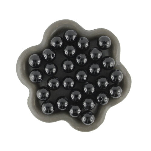 X30 perles onyx ronde noir 6mm  (55ck)
