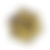 X20 pendentif breloque cage à perle doré 8x9mm (224d)