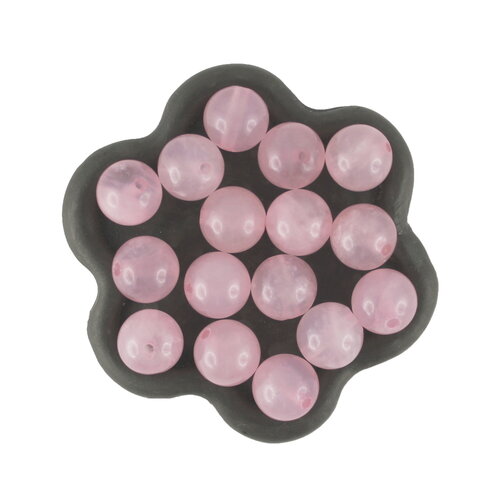 X30 perles rondes quartz rose 8mm  (58ck)