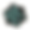 X10 perles ronde plate en howlite turquoise 9mm (28c)