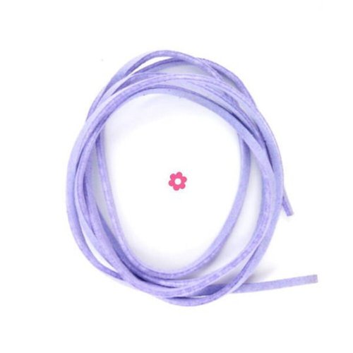 20x1m cordon lanière suédine violet,3mm