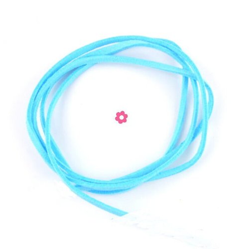 20x1m cordon lanière suédine turquoise3mm